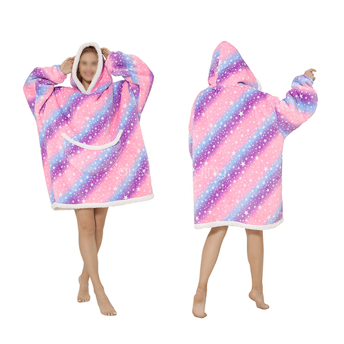 Flannel Hoodie Blanket: Snuggle Up in Soft Comfort - Picture 3 of 25