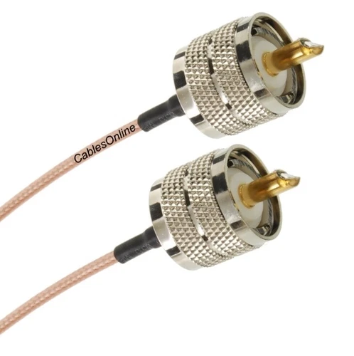 UHF PL259 Stecker auf Stecker 50-Ohm RG316 Koax Low Loss RF Kabel (mehrere Längen) USA - Bild 3 von 4