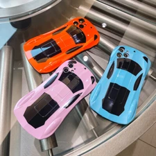 For iPhone 16 Pro Max 15 14 13 12 X 7 Shockproof INS Sports Car Shape Phone Case