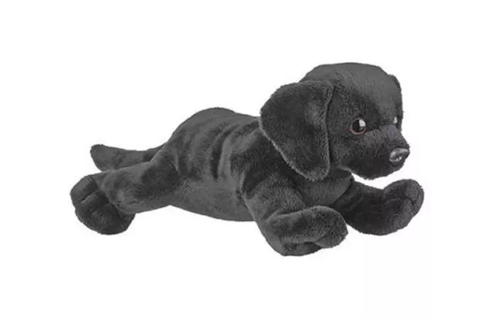 Black labrador cheap plush toy