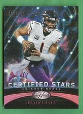 JUSTIN FIELDS 2023 CERTIFIED FOOTBALL STARS PINK MIRROR /199  CHICAGO BEARS