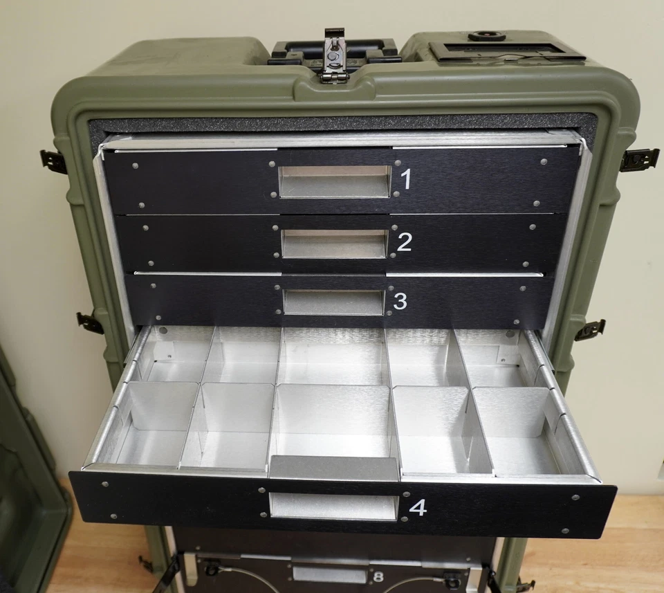 Pelican-Hardigg 472-MEDCHEST3-8D-182 - 8 Drawer Medical Chest 34x21x12 Case - Image 2 of 4