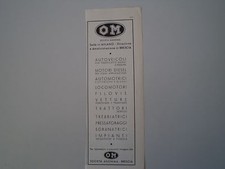 advertising Pubblicità 1939 OM BRESCIA AUTO TRATTORI FILOVIE