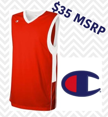 red and white reversible jersey
