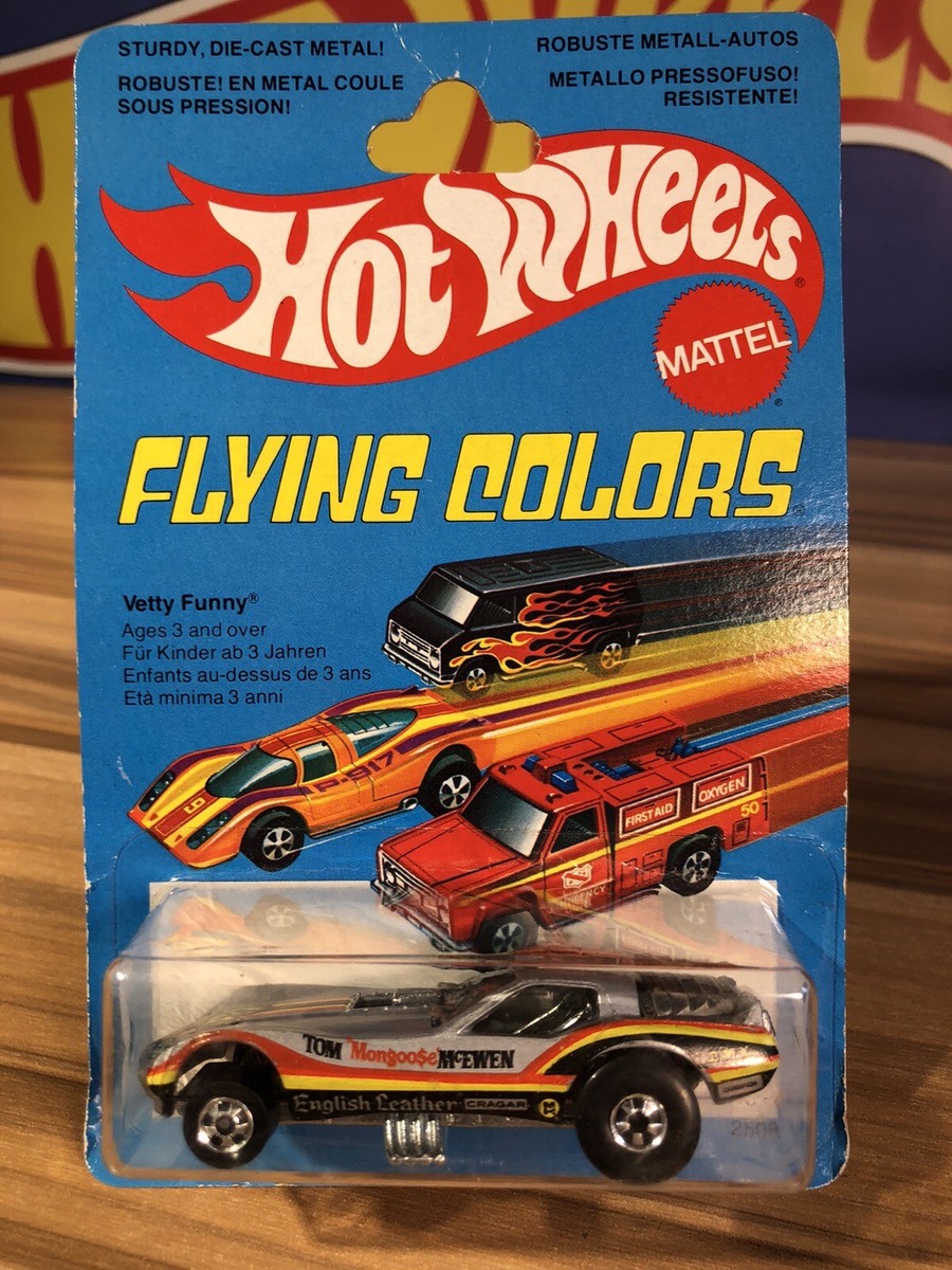 1979 Hot Wheels Flying Colors Mongoose Silver Vetty Funny No