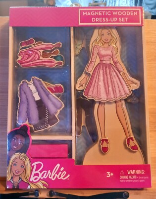 Barbie Magnetic Wooden Dress Up Set 23 BRAND NEW