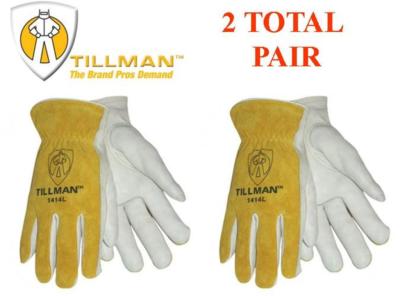 Tillman 1414 Drivers Glove Grain/Split Leather Cowhide, Sizes M, L, XL (2 pairs)