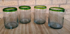 Set Of Four Blown Glass Barware Rocks Glasses Mexico — photo 1