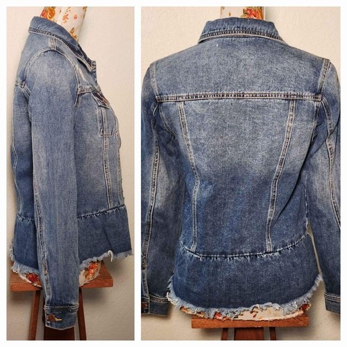 NEU Evy's Tree ""The Julia"" Distressed & Rüschen Denimjacke Damen extra klein - Bild 6 von 11