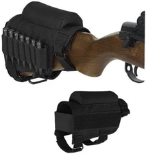 Portable Adjustable Outdoor Tactical Butt Cheek Rest Gun Rifle Stock Ammo Pouch