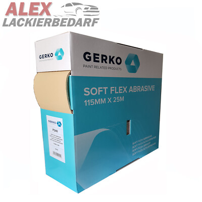 100x GERKO Soft Schleifpads P320 Handpads Goldflex Schleifpapier 115mm x 125mm