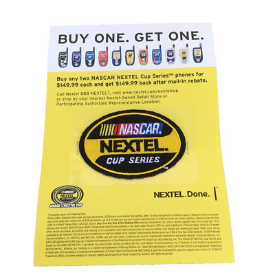 NASCAR NEXTEL CUP SERIES 3'' x 2'' EMBROIDERED SEW ON PATCH STOCK CAR RACING NOS
