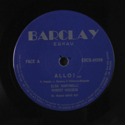 ELSA MARTINELLI: allo! / instrumental BARCLAY 7'' Single 45 RPM