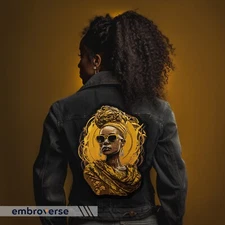 Black Woman Excellence Back Patch - Black Girl Magic Power, Embroidered Iron On