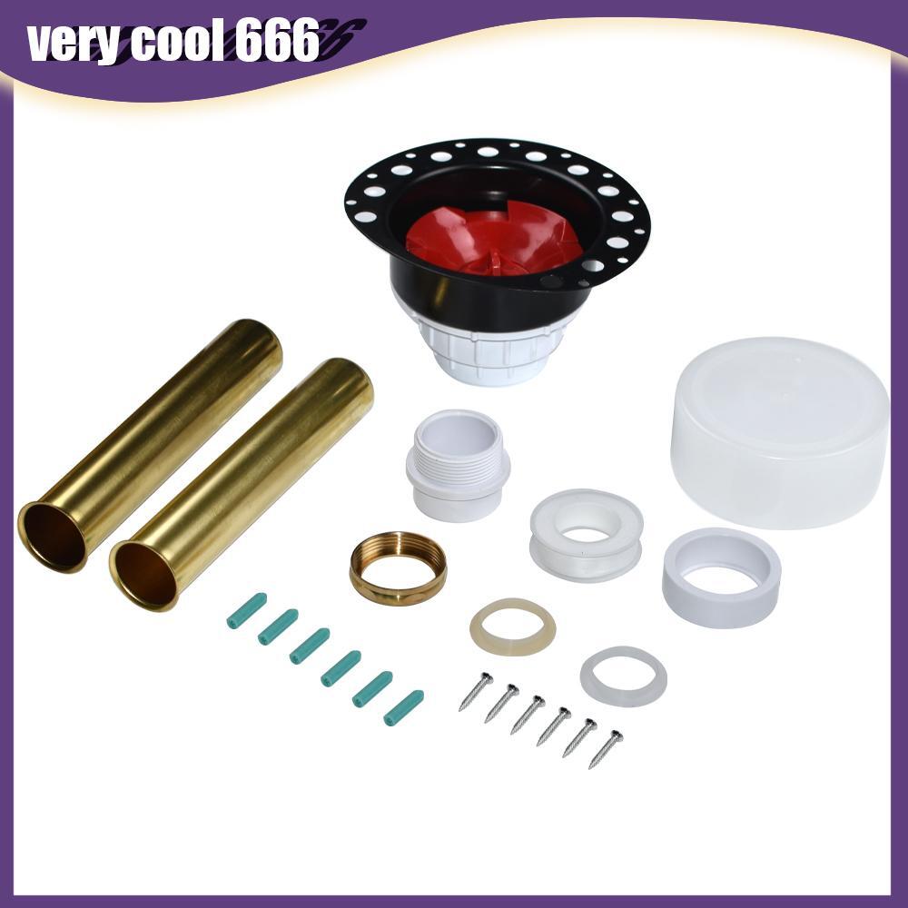 ITD5135 Freestanding Tub Drain Rough-in Kit w/ Plastic Adapter Brass Tail Pipes
