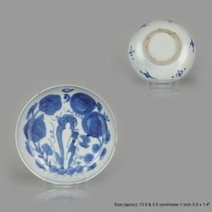 Antique Chinese Porcelain Ko Sometsuke Late Ming Tianqi or Chongzhen Pla...
