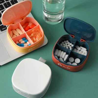 Mini-Pillendose Aus Kunststoff Für Unterwegs Separate Aufbewahrung Kleines. - Bild 1 von 4