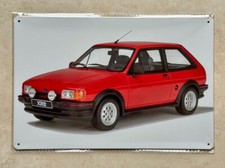 FORD FIESTA INSEGNA METALLO ROSSA XR2 UOMO GROTTA GARAGE AUTO D'EPOCA D'EPOCA 20x30cm