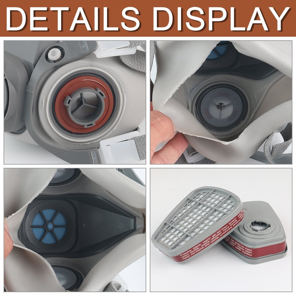 7 in 1 Half Face Respirator Set for Gas Painting, Zimbabwe