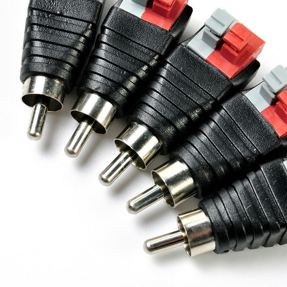 Cavo Adattatore RCA Maschio A Jack Audio - Connettore A Pressione (5 O 10 Pezzi)