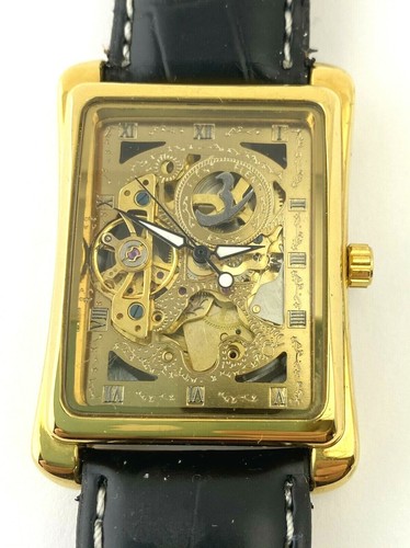 FLENT Men's Automatic Watch #F8026G, Leather Band | eBay