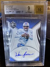 2019 WARREN MOON HOF'ER PANINI LIMITED INK AUTO 2/15 SSP Houston Oilers 🔥 BGS