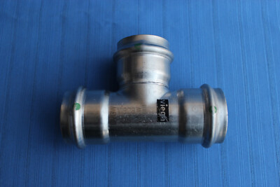 VI088-Viega Sanpress Inox T- Stück 35mm x 35mm x 35mm Model 2318 Nr 435899