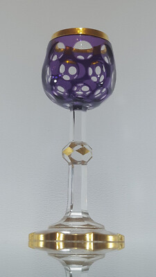 Art Deco Prunk Pokal / Prunk Römer / Weinglas / Haida Steinschönau / um 1910