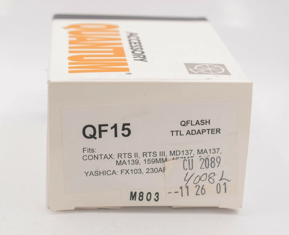 NOS Quantum QF15 QFlash TTL Adapter Contax/Yashica RTS II MA MD Etc. SLR Cameras - Image 2 of 4
