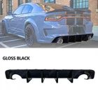 Widebody Only Glossy Black Rear Bumper Diffuser Lip For 2020-2023 Dodge Charger