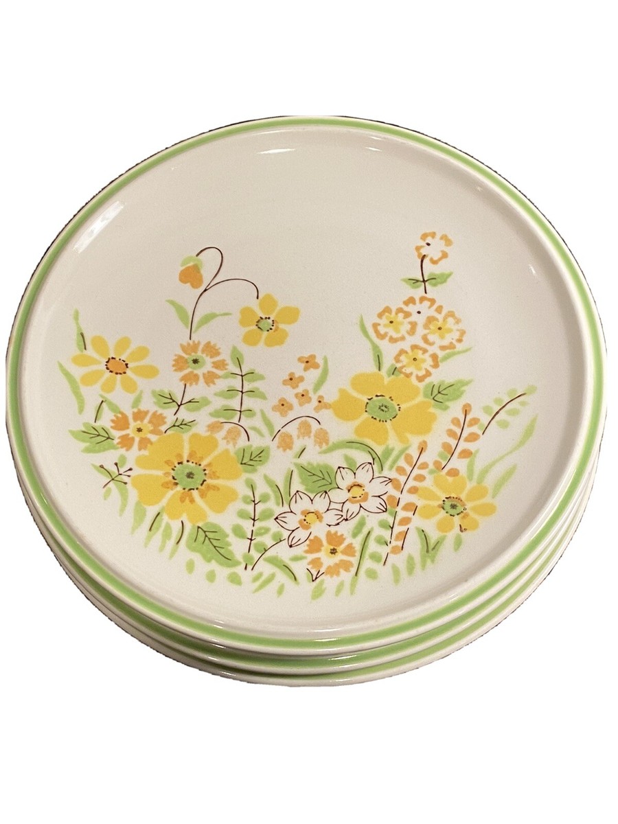Mikasa Premiere Colorama Summer Greens D7452 Japan 7 1/2” Vtg