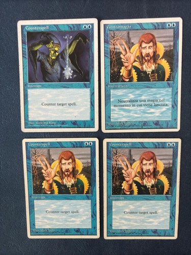 MTG 4X COUNTERSPELL - 4TH AND 5TH EDITION - ENGLISH + ITALIAN COMMON BLUE - Picture 3 of 6