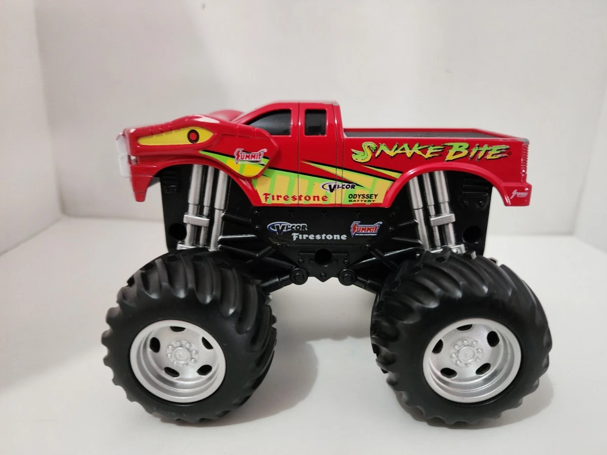 Toys R Us Fast Lane RC Bigfoot Snake Bite Monster Truck Red Firestone Truck