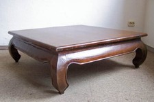 OPIUM-TISCH COUCHTISCH TISCH 104 X 104 HOLZ BRAUN ORIENT-STIL