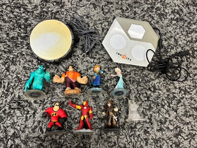 Lot Of Disney Infinity Portal Of Power Figures Video Game Activision Marvel 10 P
