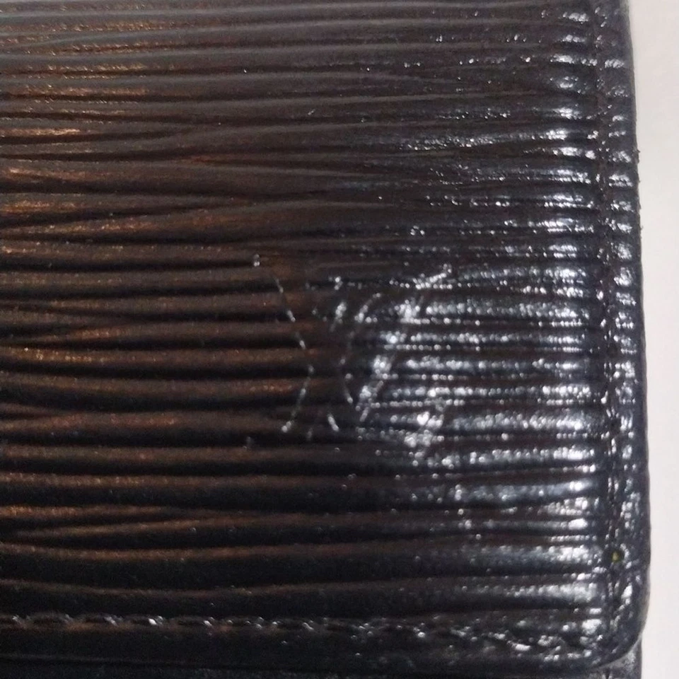 Vintage Authentic Louis Vuitton Black Epi Leather 6 Ring Key Holder Case 4 x 3" - Image 3 of 4