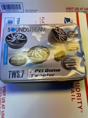 SOUNDSTREAM TWS.7 1'' 150W 4-OHM FLUSH MOUNT DOME TWEETERS 12DB CROSSOVERS NEW  