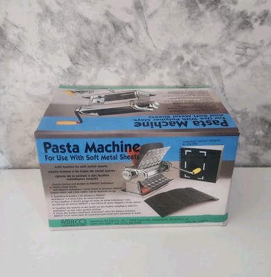 Amaco Pasta Machine W/ Polymer Clays Or Soft Metal Sheets Journal Texture Paper