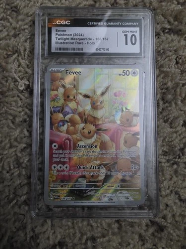 Eevee 188/167 Pokemon Twilight Masquerade - CGC Gem Mint 10