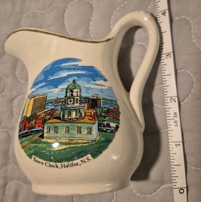 VTG CREAMER,  ROYAL  - FORD IRONSTONE, ENGLAND, TOWN CLOCK,HALIFAX, NOVA SCOCIA