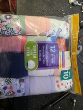 Hanes Girls Briefs Size 10 12 Pack Tagless Cotton Breathable Super Soft Free