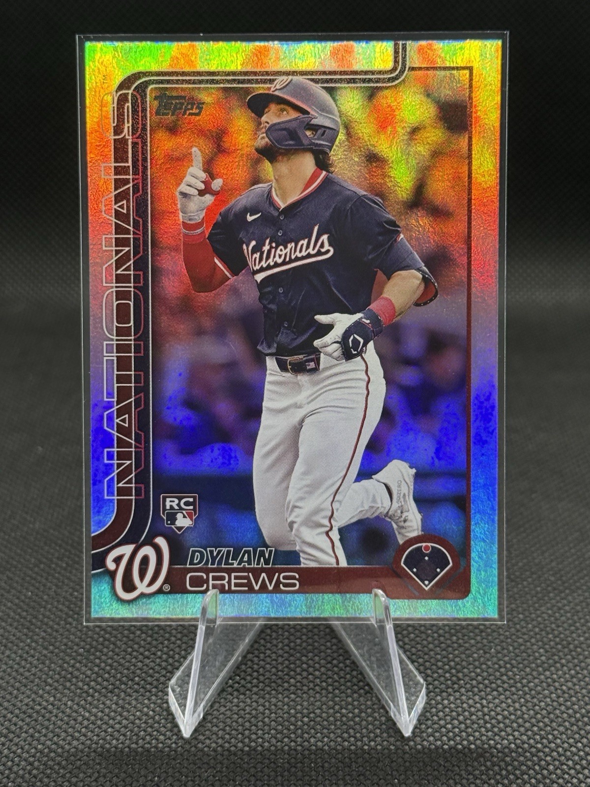 2025 Topps Series 1 Dylan Crews #74 Rainbow Foil Parallel – Rookie RC