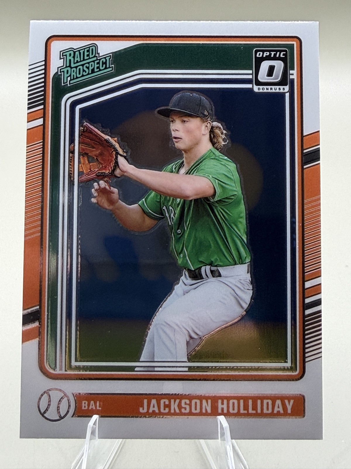 2024 Donruss Optic Jackson Holliday #184 Rated Prospect Chrome RC Orioles NM