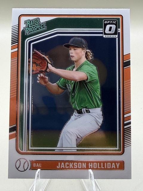 2024 Donruss Optic Jackson Holliday #184 Rated Prospect Chrome RC Orioles NM