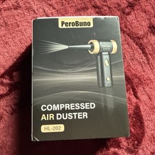 PeroBuno Compressed Air Duster 150,000RPM Stepless Speed. Rechargeable, Jet Dry