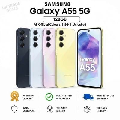 Samsung Galaxy A55/5G/128GB/Unlocked Android Smart Phone Sim Free
