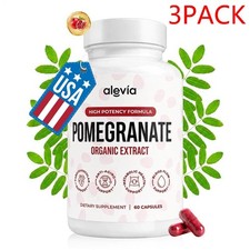 Alevia Pomegranate Capsules 60ct Organic Extract Antioxidant