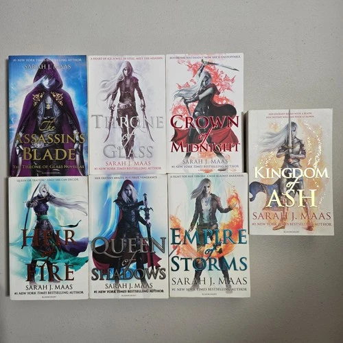 Throne Of Glass 7x Book Bundle by Sarah J. Maas - Paperback Bulk Lot Collection