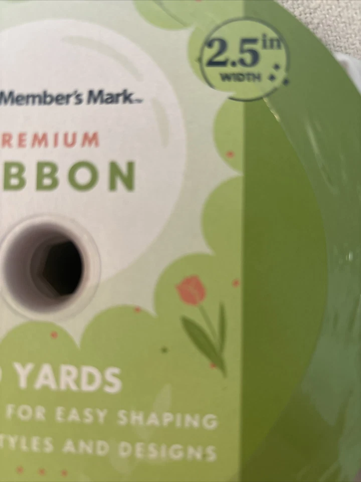 Beautiful New 50 YARDS SPRING Pink PASTEL PLAID WIRE EDGE RIBBON  2 1/2" Wide - Image 4 of 4