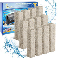 12 Count Ammonia Reducer Filter Pads for Aqueon Quietflow LED PRO Aquarium Power